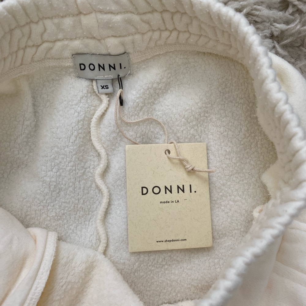 DONNI Fleece Joggers (Cream/White)